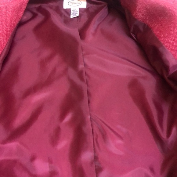 Vtg Talbots Women’s Plus Wool Silk Blend red Orange Tweed Blazer Made In USA 14 - Picture 10 of 16